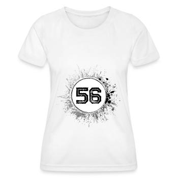 56 Nombre d’objets blob - T-shirt sport Femme - blanc - Devant - AI Model Female 172 dark (172cm)