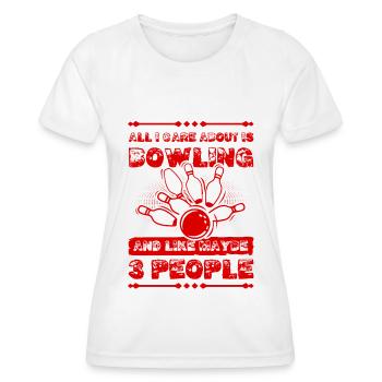 Bowling drôle de dicton - T-shirt sport Femme - blanc - Devant - AI Model Female 172 dark (172cm)