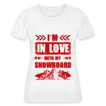 love Snowboarding - Frauen Funktions-T-Shirt - Weiß - Vorne - AI Model Female 172 dark (172cm)