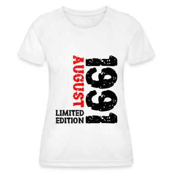 1991 August Limited Edition 32. Geburtstag Outfit - Frauen Funktions-T-Shirt - Weiß - Vorne - AI Model Female 172 dark (172cm)