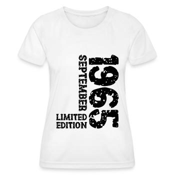 1965 September Limited Edition 58th Birthday Deco - Women's Functional T-Shirt - white - Front - AI Model Female 172 dark (172cm)