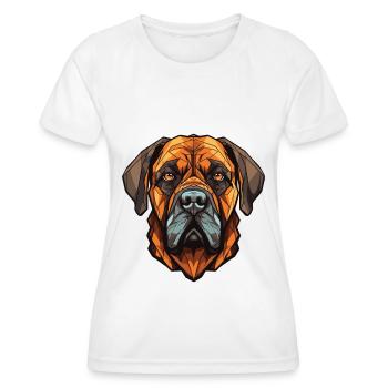 Tête de chien Mastiff - T-shirt sport Femme - blanc - Devant - AI Model Female 172 dark (172cm)