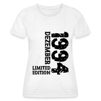 1994 Dezember Limited Edition 29. Geburtstag Deko - Frauen Funktions-T-Shirt - Weiß - Vorne - AI Model Female 172 dark (172cm)