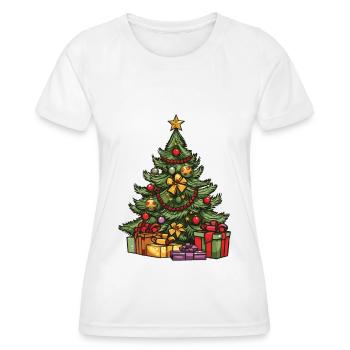 Tanne Xmas Weihnachten - Frauen Funktions-T-Shirt - Weiß - Vorne - AI Model Female 172 dark (172cm)