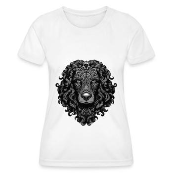 Portrait de chien caniche - T-shirt sport Femme - blanc - Devant - AI Model Female 172 dark (172cm)