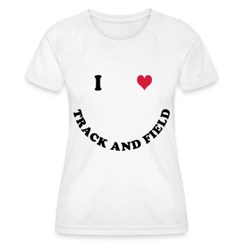 Leichtathletik - Frauen Funktions-T-Shirt - Weiß - Vorne - AI Model Female 172 dark (172cm)