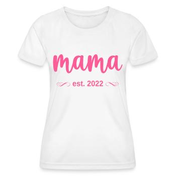 mama est. 2022 - Frauen Funktions-T-Shirt - Weiß - Vorne - AI Model Female 172 dark (172cm)