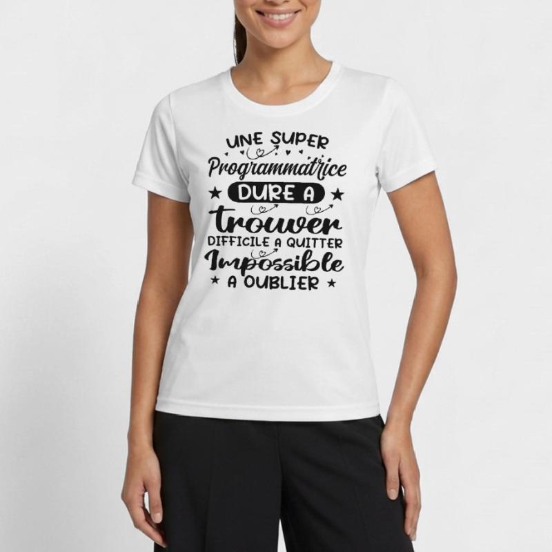 Une Super Programmatrice - Cadeau programmatrice T-shirt sport Femme