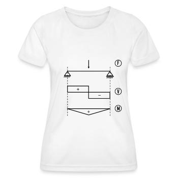 Einfeldträger mit Einzellast und Verlauf - Frauen Funktions-T-Shirt - Weiß - Vorne - AI Model Female 172 dark (172cm)