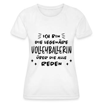 Volleyballerin Spruch Fun Beachvolleyball Geschenk - Frauen Funktions-T-Shirt - Weiß - Vorne - AI Model Female 172 dark (172cm)