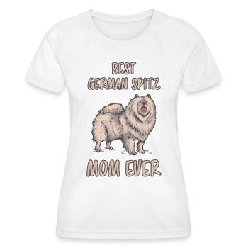 Deutsche Spitze Spruch Mama Hunde Mutter Geschenk - Frauen Funktions-T-Shirt - Weiß - Vorne - AI Model Female 172 dark (172cm)