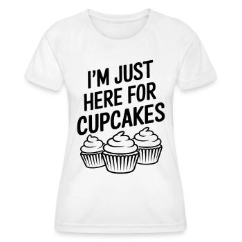 Cupcake Spruch Cupcakes Lustiges Cupcake Geschenk - Frauen Funktions-T-Shirt - Weiß - Vorne - AI Model Female 172 dark (172cm)
