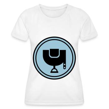 Icône de selle - T-shirt sport Femme - blanc - Devant - AI Model Female 172 dark (172cm)