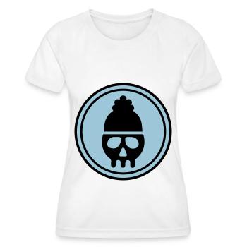 Skull kopf icon - Frauen Funktions-T-Shirt - Weiß - Vorne - AI Model Female 172 dark (172cm)