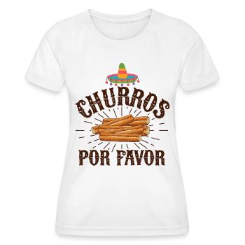Churros Por Favor Vintage Mexican Churro - Women's Functional T-Shirt - white - Front - AI Model Female 172 dark (172cm)