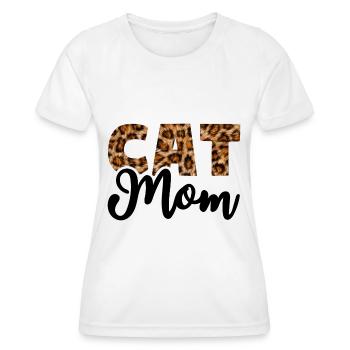 Cat Mom - Frauen Funktions-T-Shirt - Weiß - Vorne - AI Model Female 172 dark (172cm)