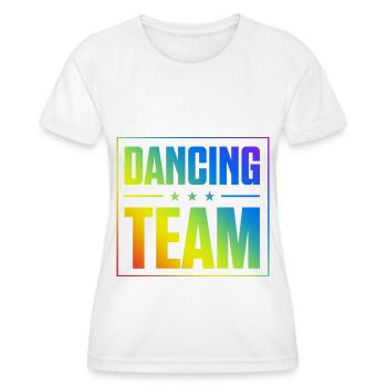Équipe de danse - T-shirt sport Femme - blanc - Devant - AI Model Female 172 dark (172cm)