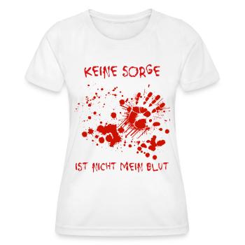 Creepy Blood Splatter Design - Frauen Funktions-T-Shirt - Weiß - Vorne - AI Model Female 172 dark (172cm)
