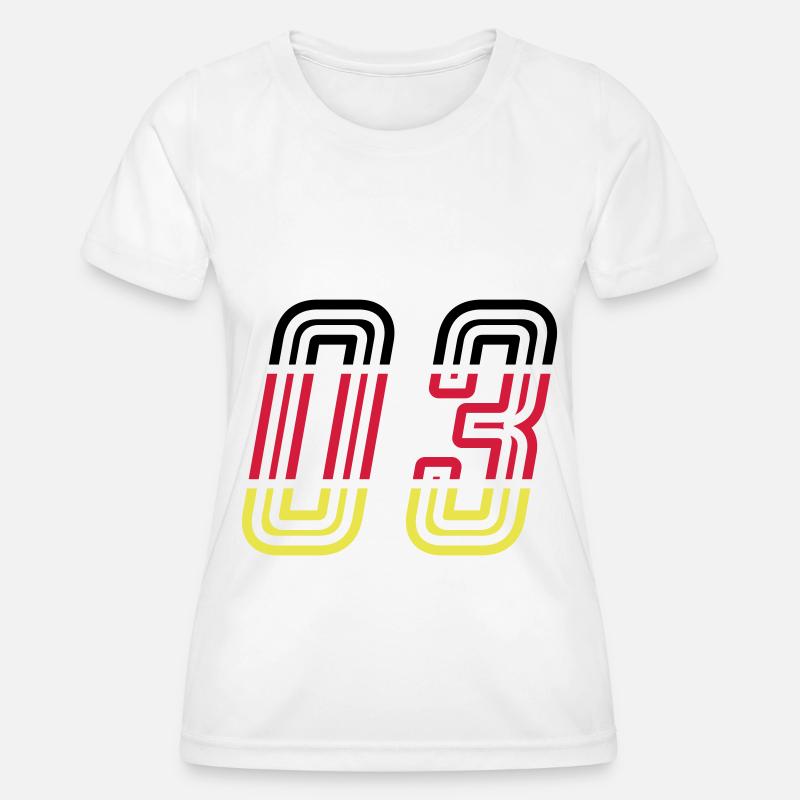 3 Number symbol Germany - Women's Functional T-Shirt - white