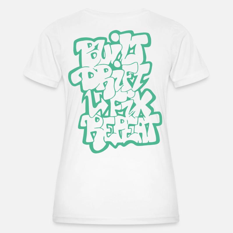 Built Drift Fix Repeat 04 - Women's Functional T-Shirt - white