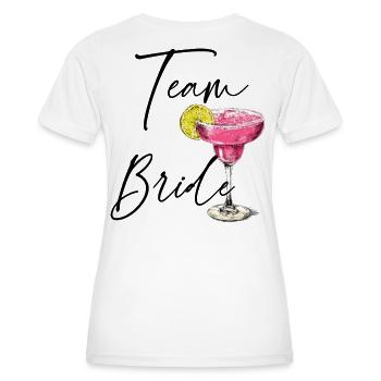 margarita_glas_mit_limone_team_bride - T-shirt sport Femme - blanc - Dos - AI Model Female 172 dark (172cm)