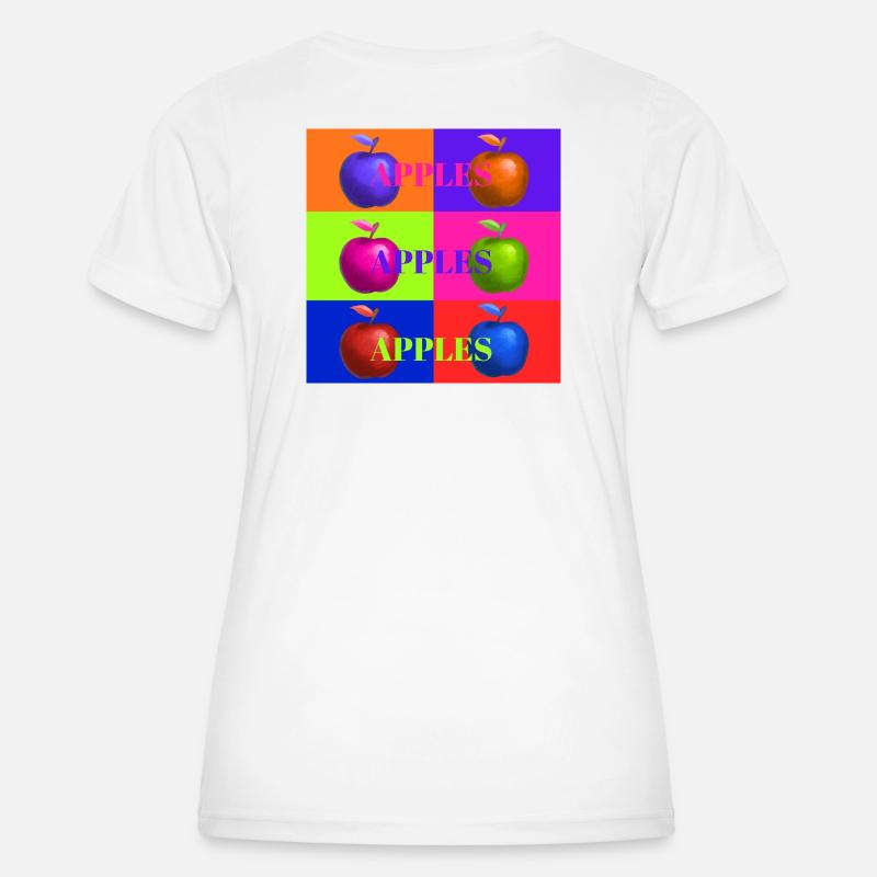 Pop Art Apple Collage Design - Women's Functional T-Shirt - white