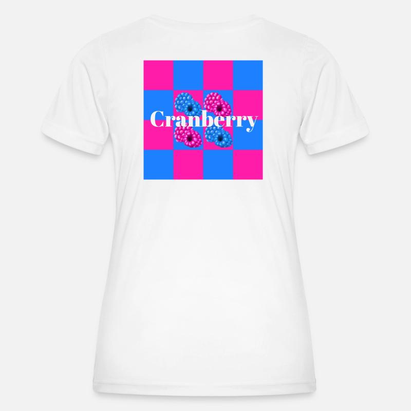 Vibrant berry patterns on color block background - Women's Functional T-Shirt - white