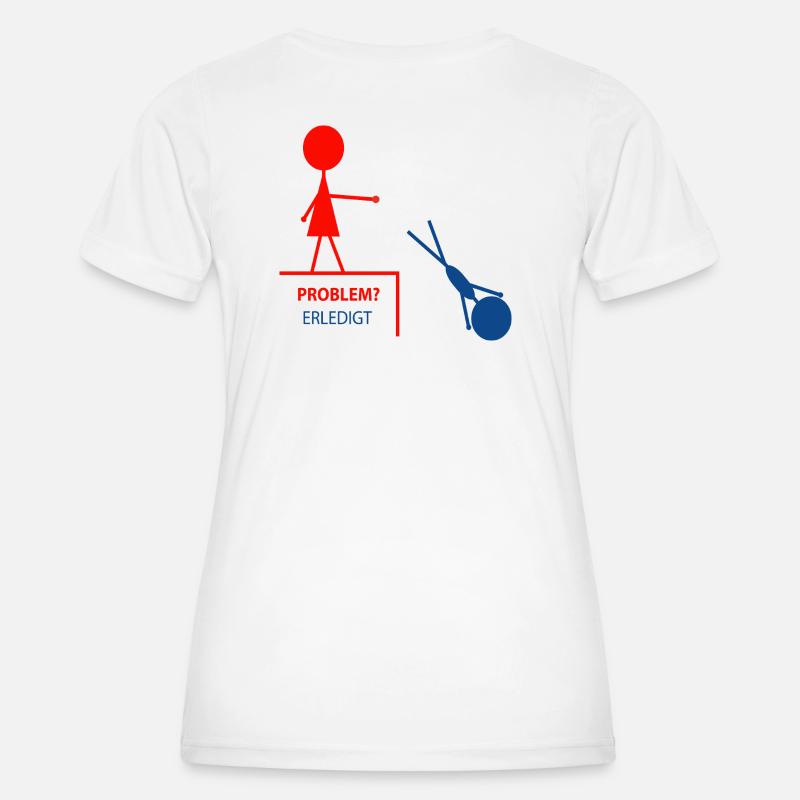 Funny saying – problem? Done! - Women's Functional T-Shirt - white