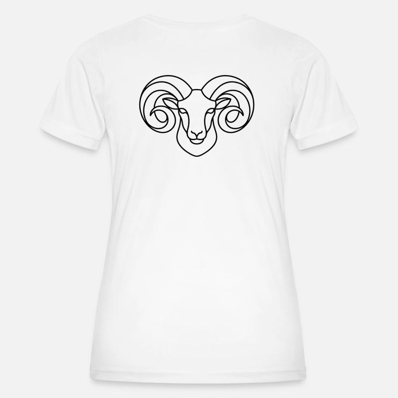 Strong ram's head - Women's Functional T-Shirt - white