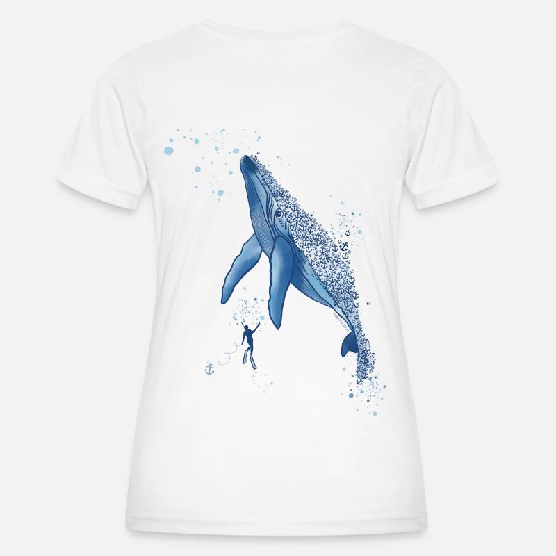 Anchor Whale Diver - Women's Functional T-Shirt - white
