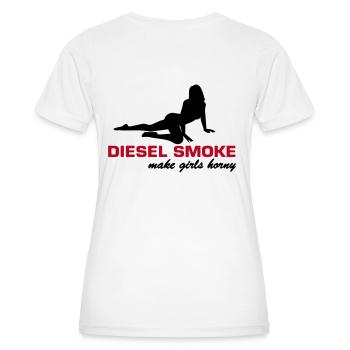 DIESEL SMOKE MAKE HORNY - T-shirt sport Femme - blanc - Dos - AI Model Female 172 dark (172cm)