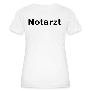 Notarzt - Frauen Funktions-T-Shirt - Weiß - Hinten - AI Model Female 172 dark (172cm)