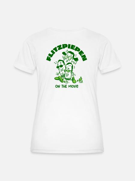 Flitzpiepen on move - Grün - Frauen Funktions-T-Shirt - Weiß
