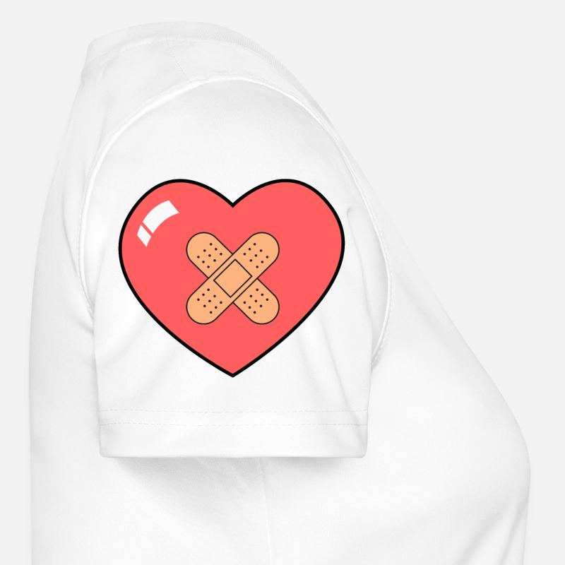 Herz mit Pflaster Frauen Funktions-T-Shirt