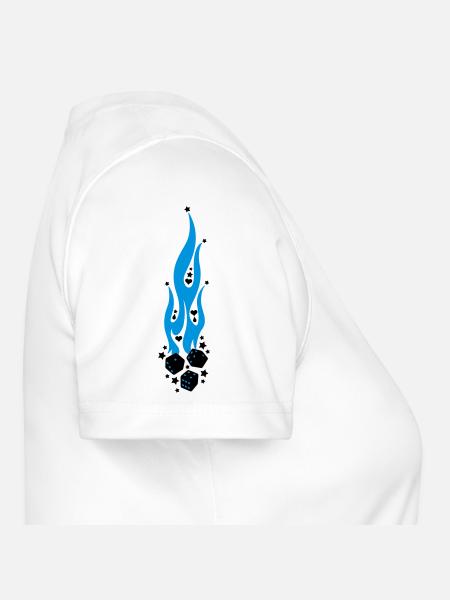 flammen - Frauen Funktions-T-Shirt - Weiß - Rechts