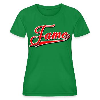 célébrité célèbre célèbre gagnant populaire connu - T-shirt sport Femme - vert - Devant - AI Model Female 172 dark (172cm)