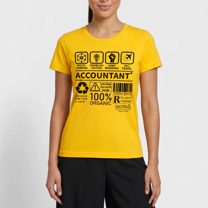 Accountant Multi Tasking Problem Solving Hard Work Women's Functional T-Shirt