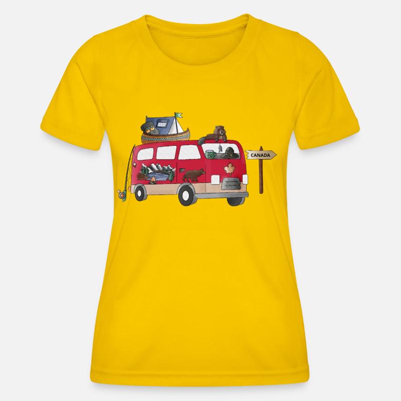 Into_Canada_Wild_Camper - Women's Functional T-Shirt - egg yellow