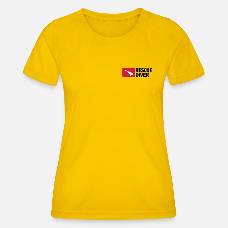 Rescue Diver - Women's Functional T-Shirt - egg yellow