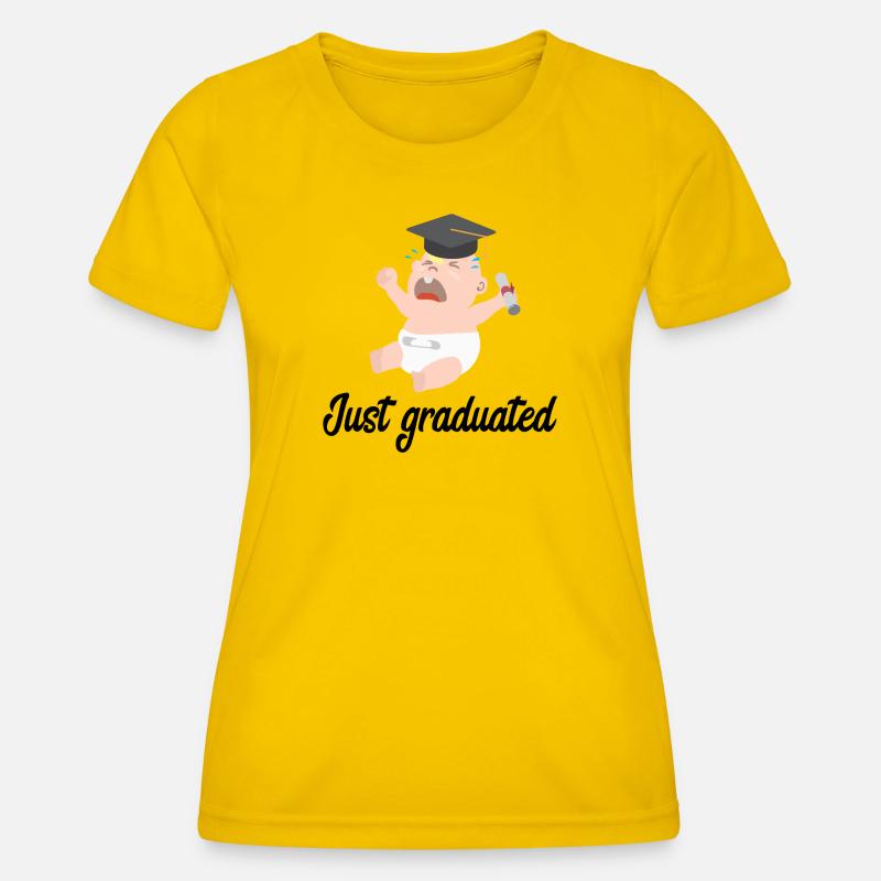 Just Graduated - Women's Functional T-Shirt - egg yellow