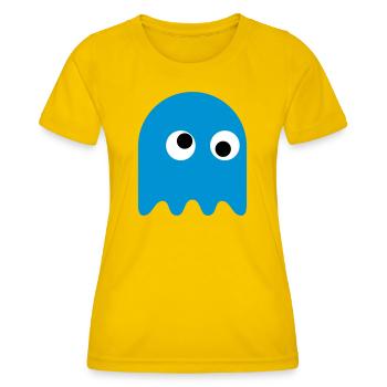 Game Classics Ghost - Frauen Funktions-T-Shirt - Eigelb - Vorne - AI Model Female 172 dark (172cm)