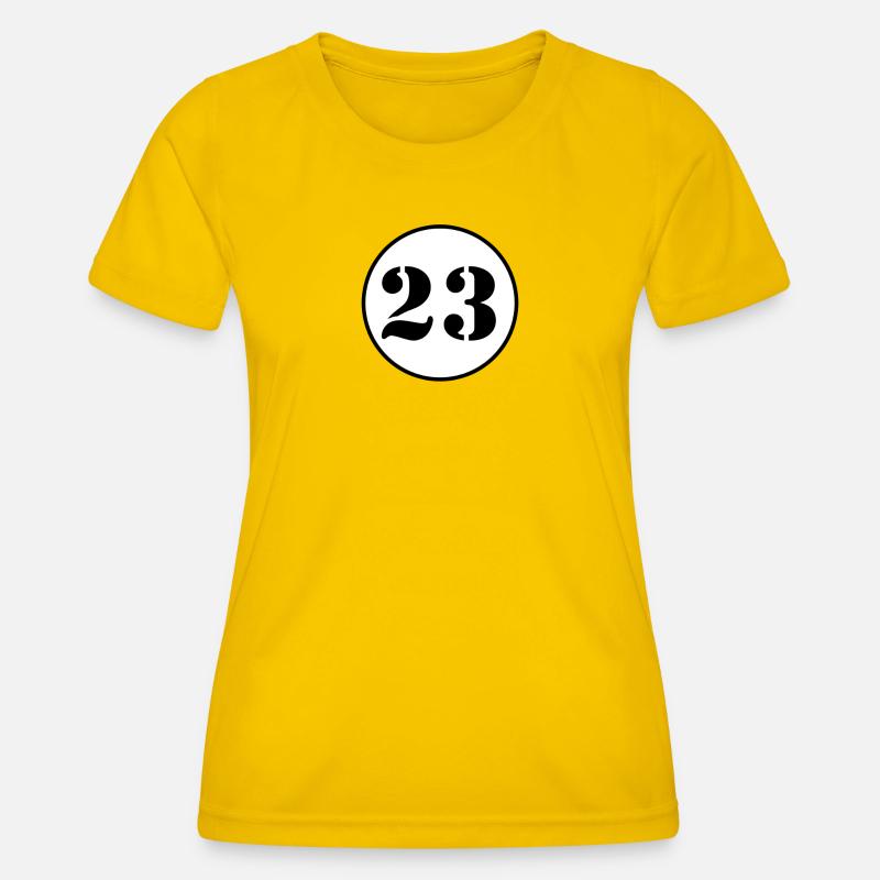 NUMBER 23 twenty three birthday gift - Women's Functional T-Shirt - egg yellow