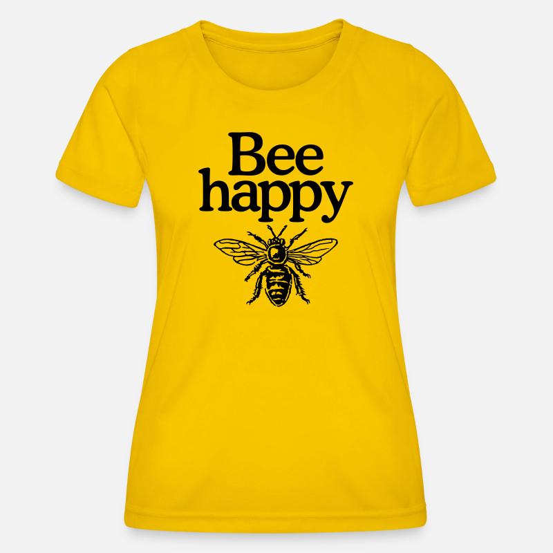 Bee happy - Women's Functional T-Shirt - egg yellow