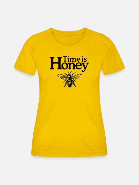 Time is Honey - Frauen Funktions-T-Shirt - Eigelb
