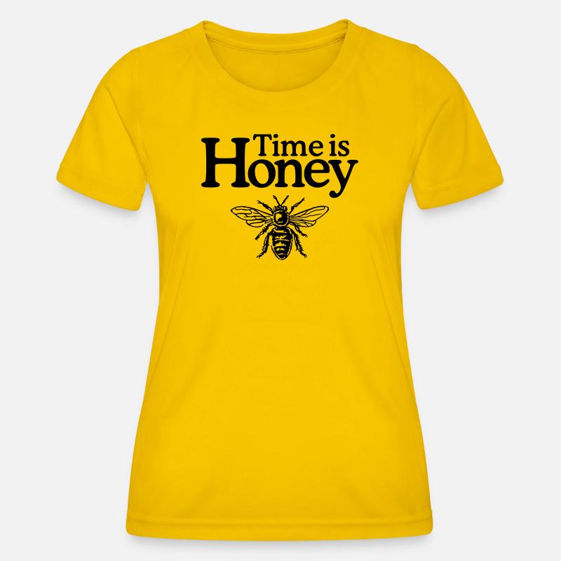 Time is Honey - Women's Functional T-Shirt - egg yellow