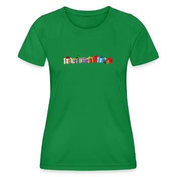 Colorful Gift Packages - Women's Functional T-Shirt - kelly green - Front - AI Model Female 172 dark (172cm)