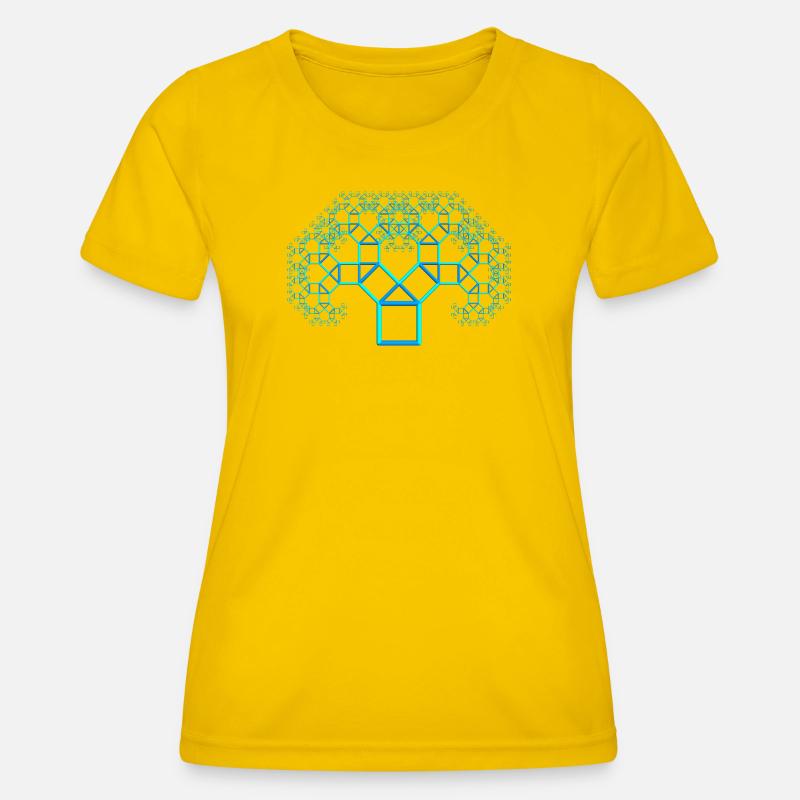 pythagoras tree - Women's Functional T-Shirt - egg yellow