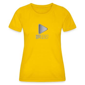 Spielen - Frauen Funktions-T-Shirt - Eigelb - Vorne - AI Model Female 172 dark (172cm)