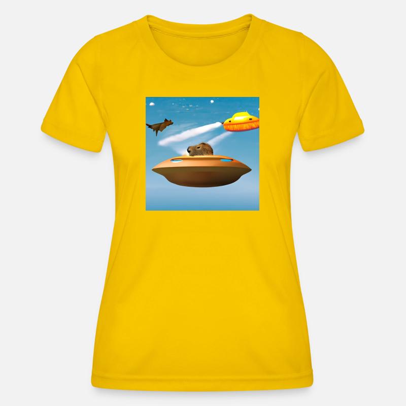 UFO Caps - Women's Functional T-Shirt - egg yellow