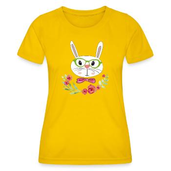 Osterhase Osterfest - Frauen Funktions-T-Shirt - Eigelb - Vorne - AI Model Female 172 dark (172cm)
